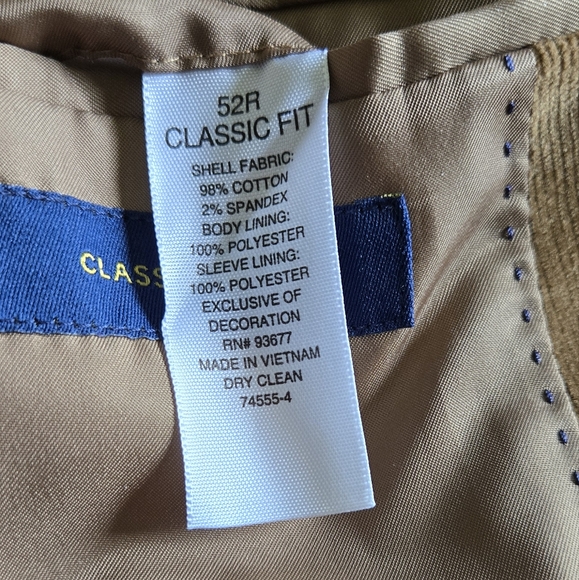 Courduroy Stafford Sport Coat in Wheat - Picture 6 of 9